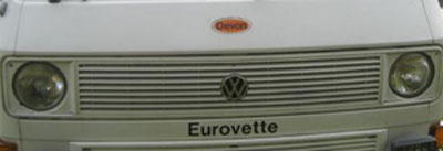 1989 VW T25 Devon Eurovette Front Logo